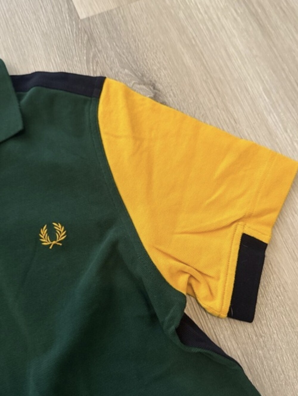 Fred Perry Bold Cuff Insert Pique Polo Shirt Ivy Green, Carbon Blue, Yellow RARE - Picture 16 of 16